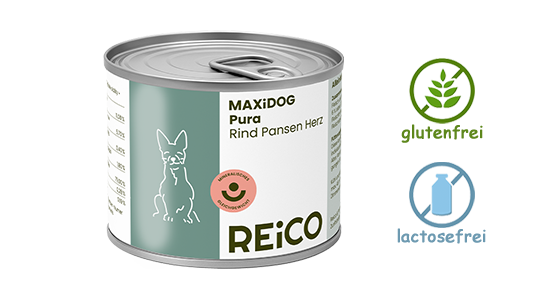 MaxiDogVit Rind Pansen Herz - Reico Nassfutter