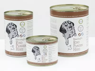 MaxiDogVit Rind Pansen Herz - Reico Nassfutter